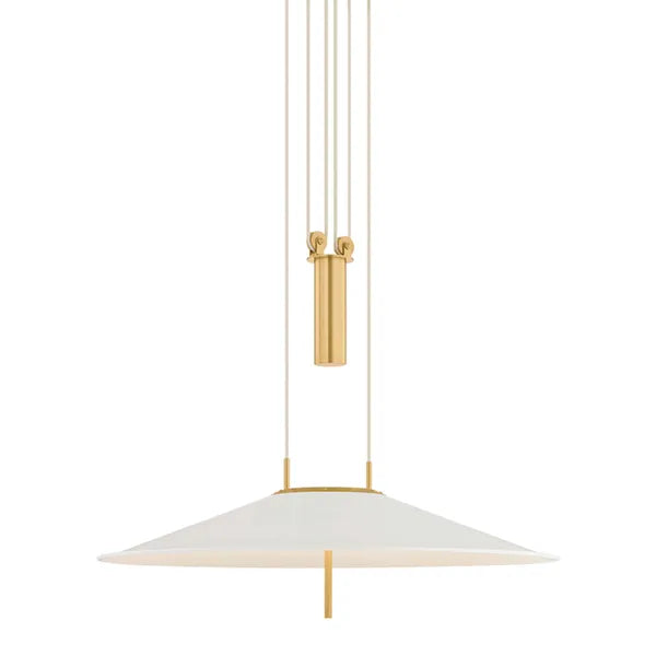 Emmons Pendant, Aged Brass/Soft White