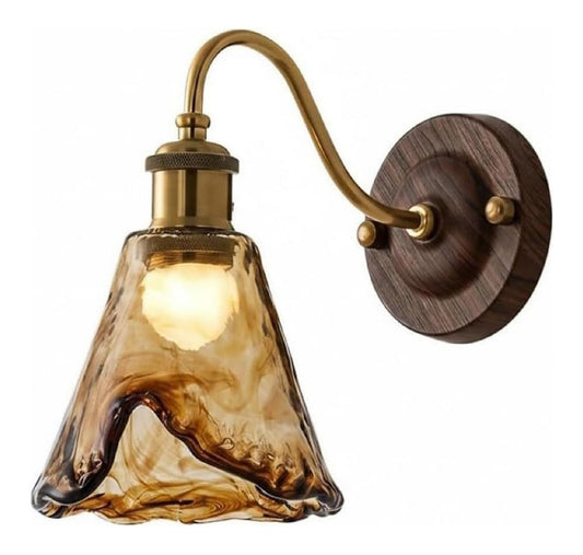 Applique murale Ambre et Cuivre a presence elegante et lumiere agreable E27 YC-8679