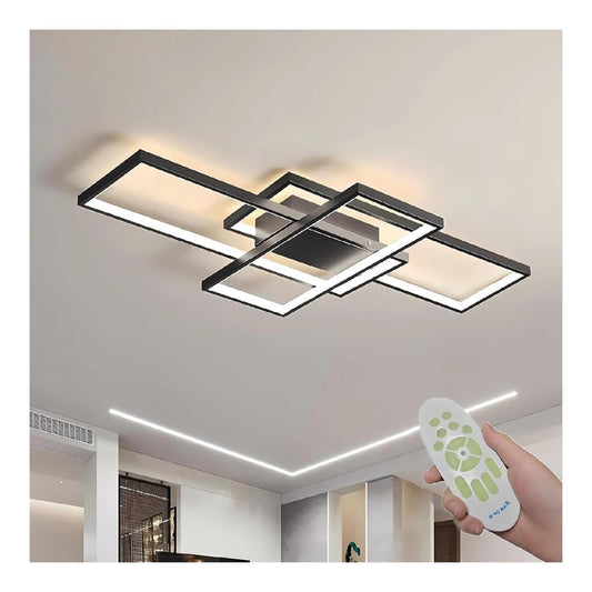 Plafonnier Noir et Blanc a presence elegante et lumiere agreable 59 W