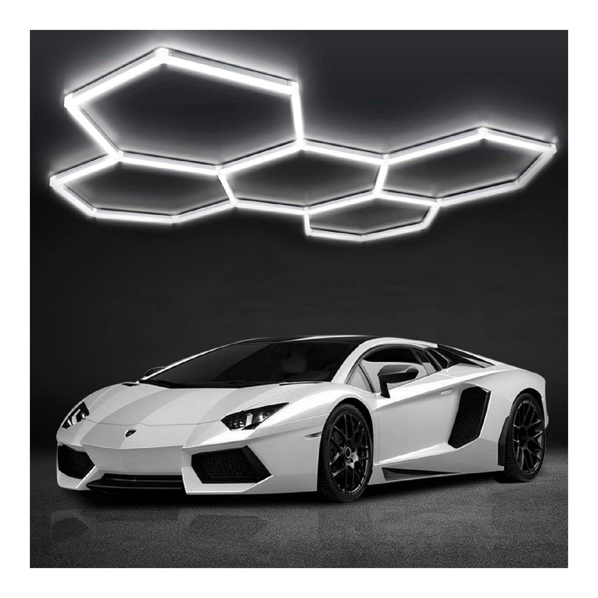 Plafonnier Blanc et Rouge a presence elegante et lumiere agreable 192W IP54 6500K