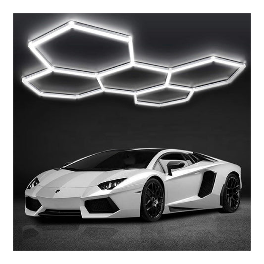 Plafonnier Blanc et Rouge a presence elegante et lumiere agreable 192W IP54 6500K