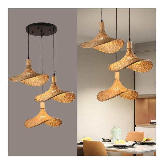 Suspension decoratif Noir et Ambre avec diffusion lumineuse harmonieuse 15W E27
