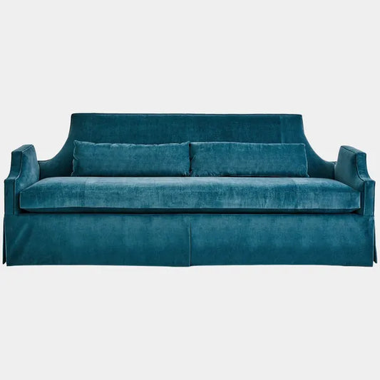 Diana Skirted Sofa, Dragonfly Blue