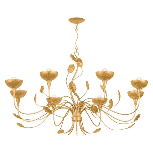 Innsbruck 8 Light Chandelier, Vintage Gold Leaf