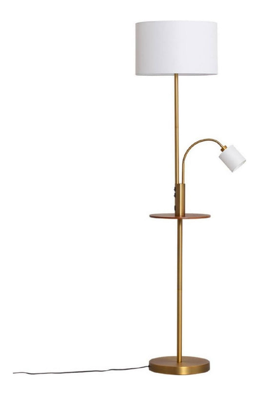 Solution lumineuse Blanc et Beige au dessin sobre en format lampadaire E27