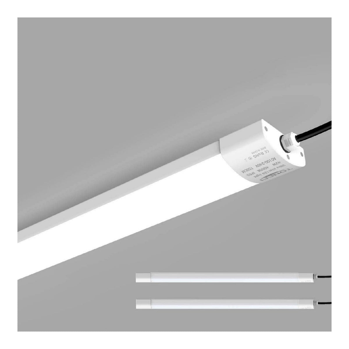 Plafonnier Blanc et Vert aux lignes epurees avec eclairage confortable 42W IP65 4000K
