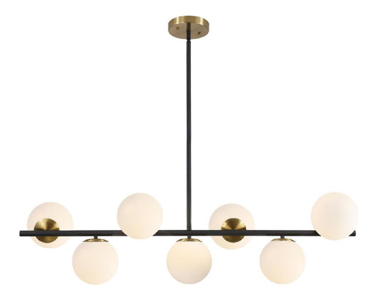 Lustre Noir et Blanc aux lignes epurees avec eclairage confortable E27 MN-8006