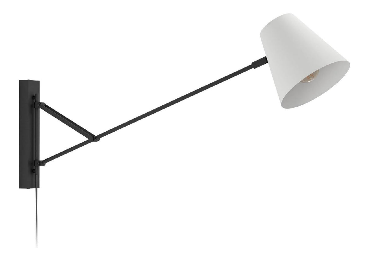 Luminaire Noir et Gris a silhouette graphique de type applique murale 40 W E27