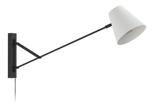 Luminaire Noir et Gris a silhouette graphique de type applique murale 40 W E27