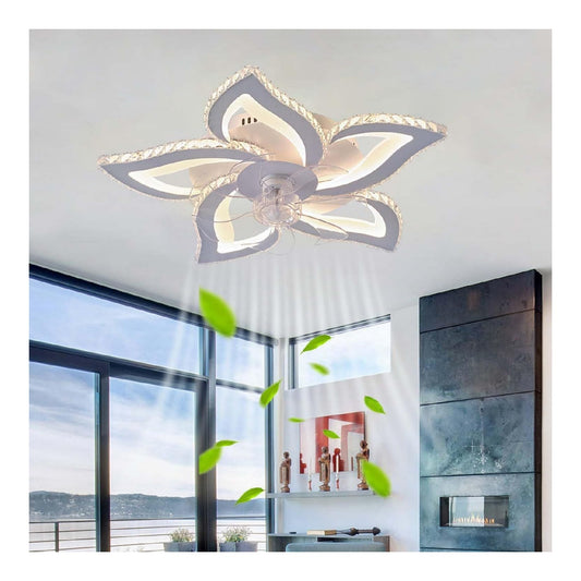 Luminaire Blanc et Argente a silhouette graphique de type lustre 60W 3000K