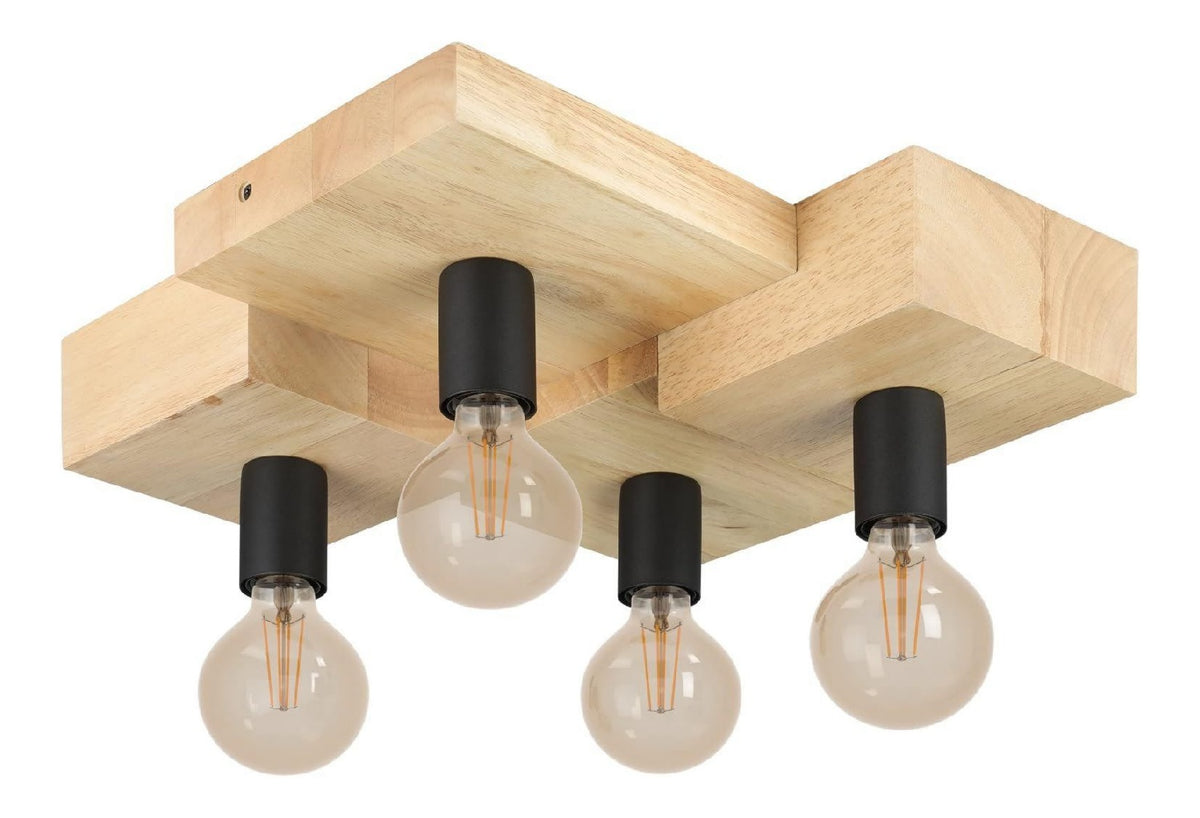 Plafonnier Marron et Rouge a presence elegante et lumiere agreable 40W IP20 E27