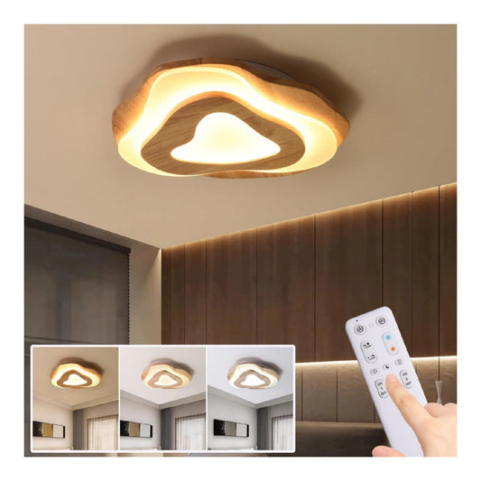 Luminaire Blanc et Ambre a silhouette graphique de type plafonnier 35W 3000K