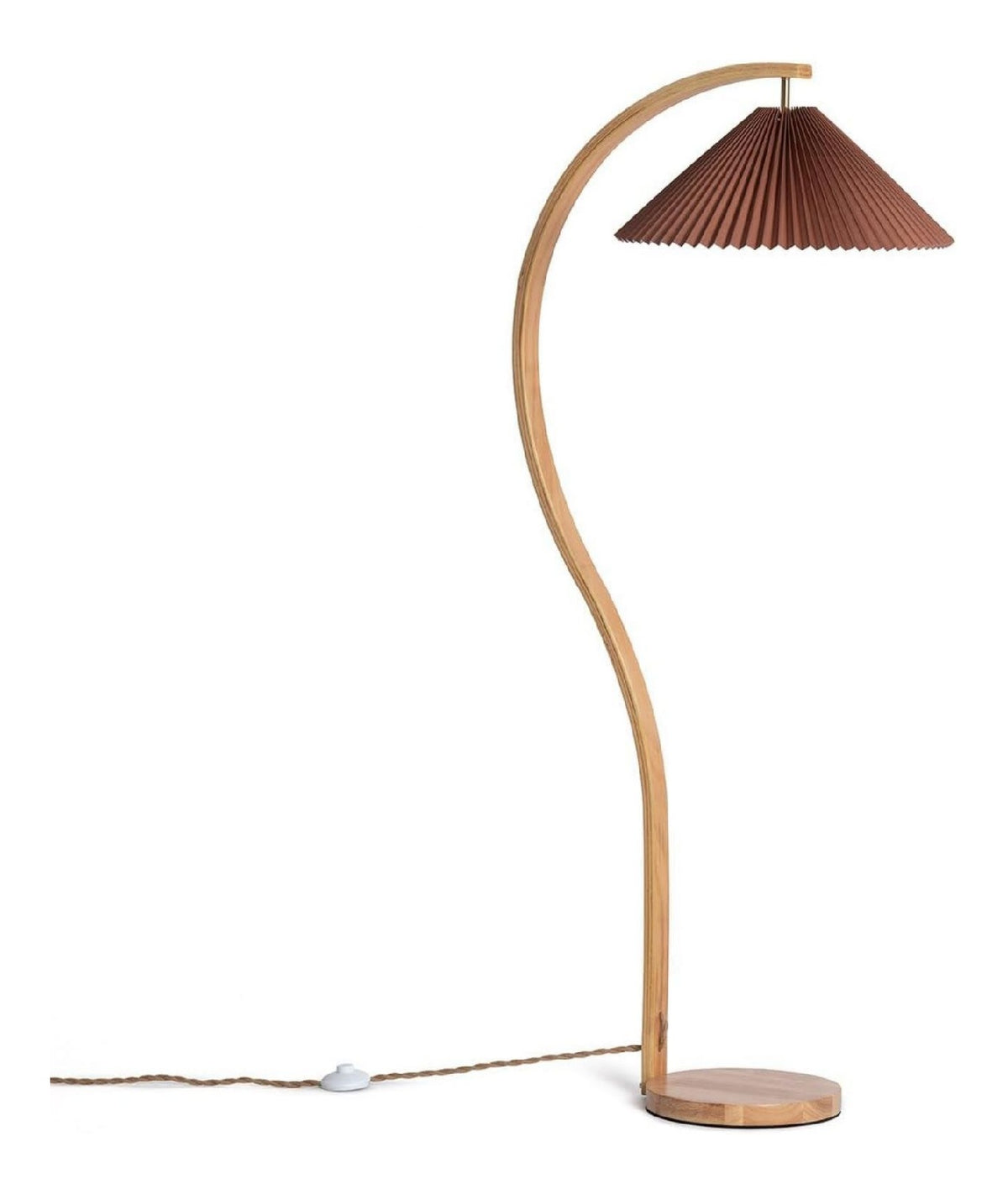 Solution lumineuse Ambre et Marron au dessin sobre en format lampadaire IP20 E27